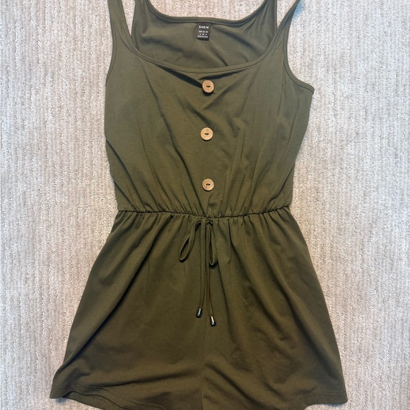 SHEIN Olive Green Buttoned Jumpsuit - Picture 1 of 1